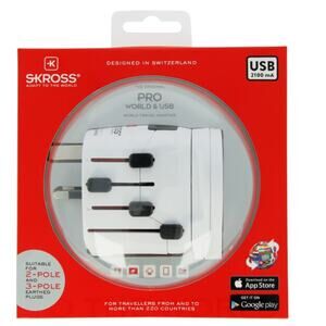 SKROSS PRO World Travel Adapter & USB